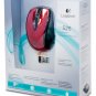 New Logitech M525 Red/Black Wireless Mouse PC Mac with unifying receiver