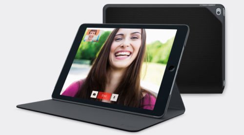N Logitech iPad Air 2 Hinge Flexible Case Black with Any-Angle Stand for Air2