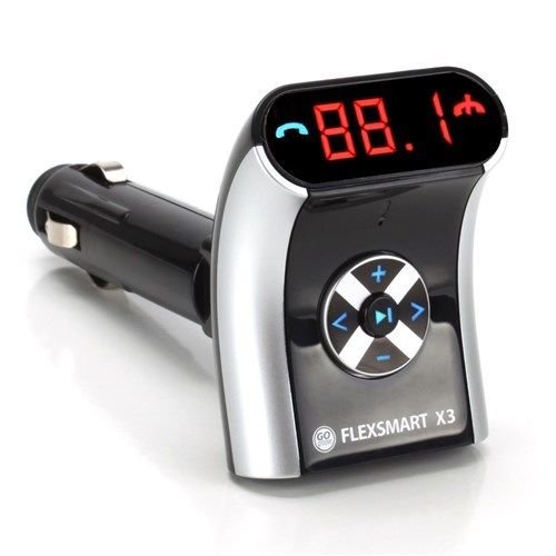 GOgroove FlexSMART X3 Compact Wireless FM Bluetooth Transmitter & USB Charging