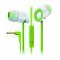 New Creative Hitz MA-350 White/Green In-Ear Noise Isolating Headphones 9mm Mic V