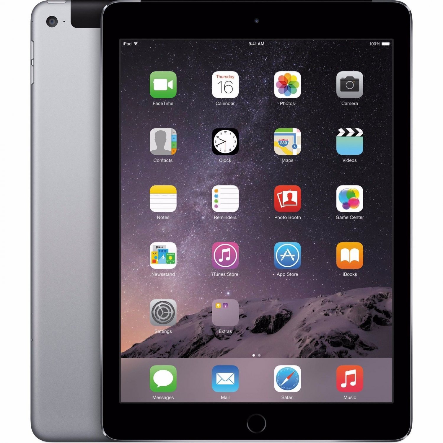 Apple iPad Air 2nd Generation A1566 9.7" Retina Display 64GB WiFi Tablet Space Gray