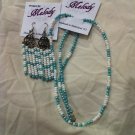 Beaded Earrings and Beaded Necklace