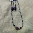 Beaded Earrings and Beaded Necklace