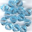 Swarovski Crystal 24 Aquamarine 4mm Bicones 5301
