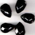 Black Onyx Faceted Briolettes 24mm X 16mm