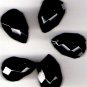 Black Onyx Faceted Briolettes 24mm X 16mm