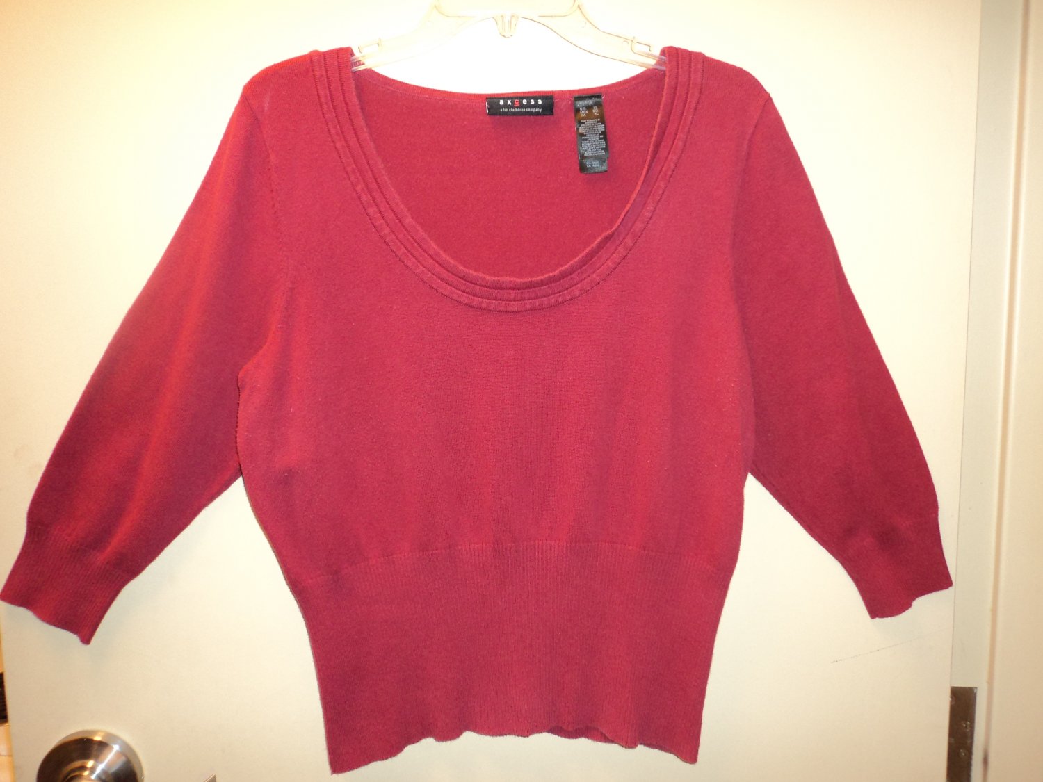 Burgundy Scoopneck Sweater sz XL