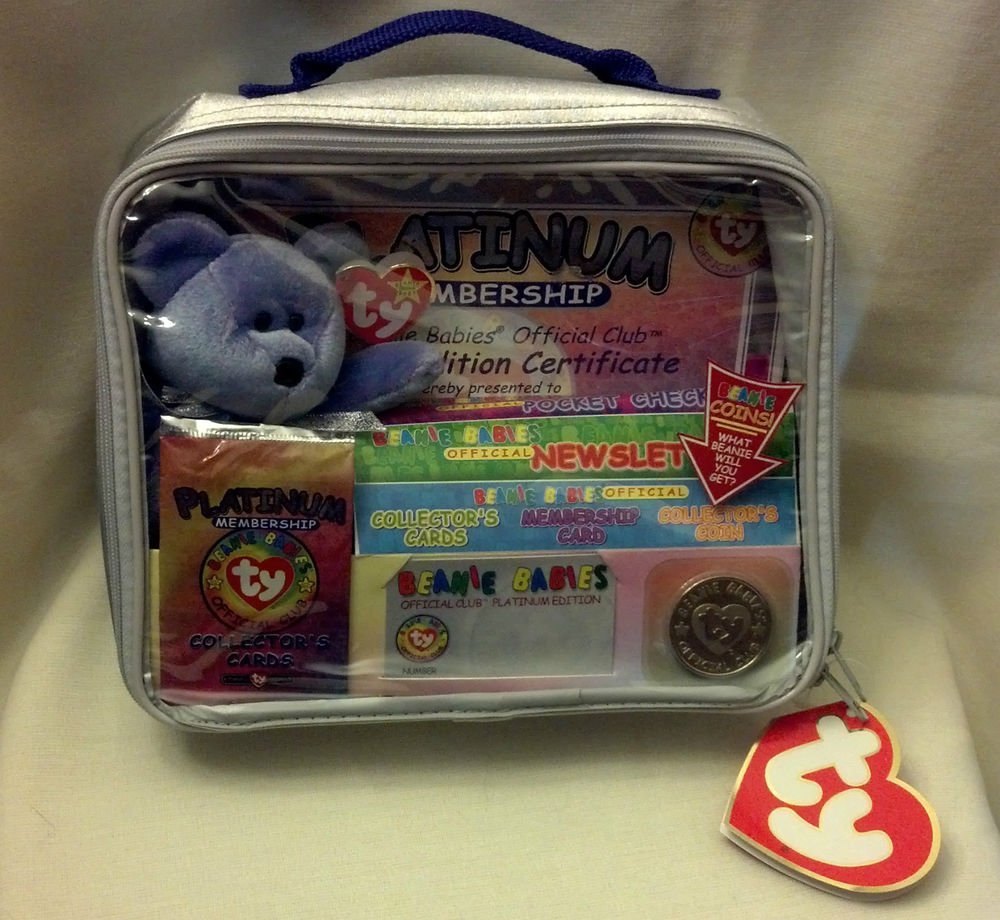 TY BEANIE BABY PLATINUM MEMBERSHIP KIT 1999 RETIRED CHUBBY SILVER COIN