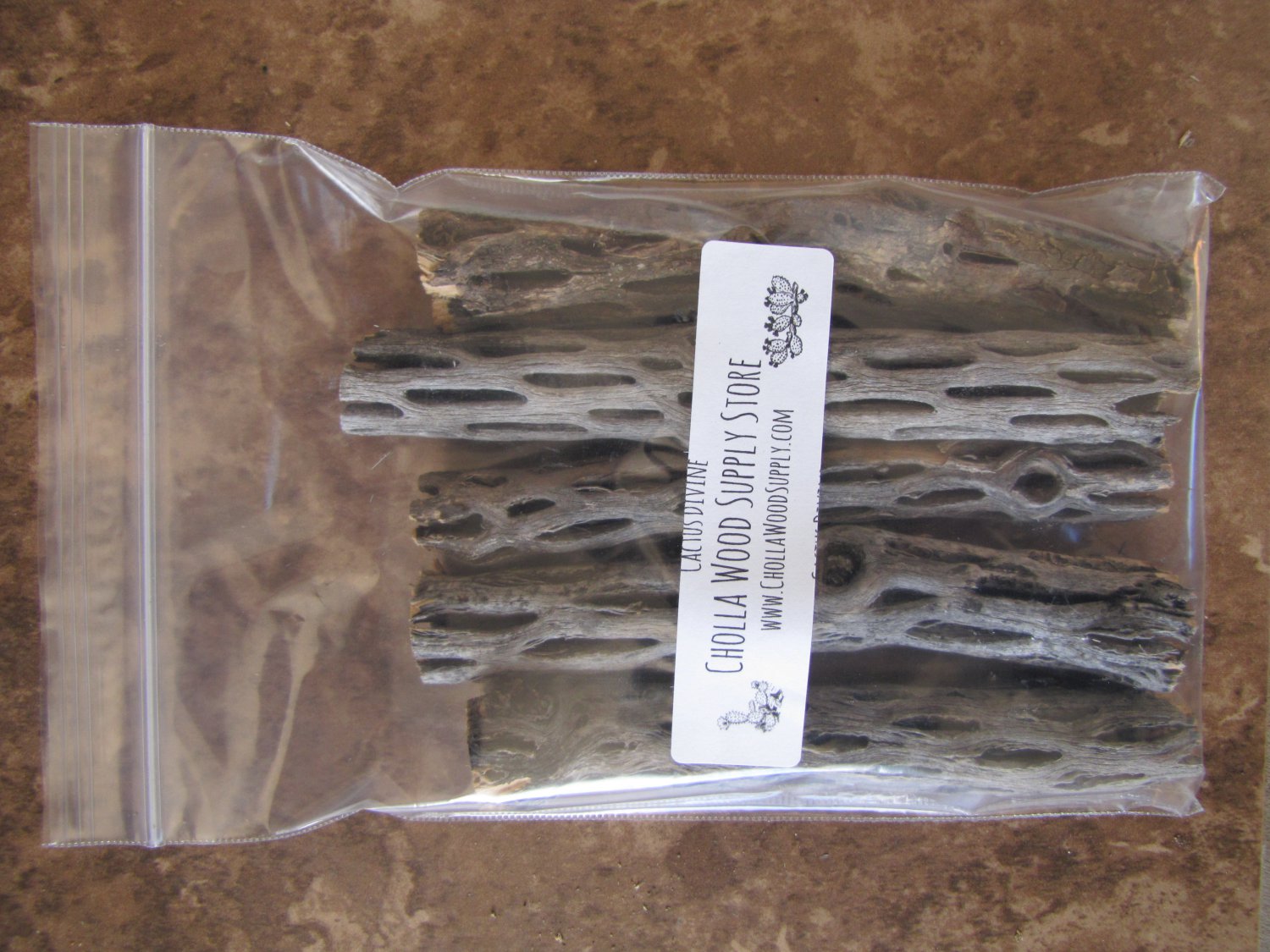 5 Pieces 6" Cholla Wood Dried Cholla Cactus Aquarium Decor