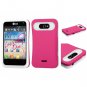 Ultra Sim Rubberized Card Holder Hybrid Hard Case Cover for LG MS770 Motion 4G
