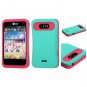 Ultra Sim Rubberized Card Holder Hybrid Hard Case Cover for LG MS770 Motion 4G