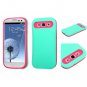 Ultra Sim Rubberized Card Holder Hybrid Hard Case Cover f/ Samsung Galaxy S3 S 3