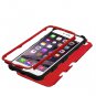 Dual Layer Titanium Red Tough Rugged Armor Case Cover for Apple iPhone 6 Plus