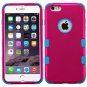 Pink / Blue Apple iPhone 6 Plus Dual Layer Anti-Shock Tough Armor Case Cover