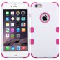 Dual Layer White / Pink Tough Rugged Armor Case Cover for Apple iPhone 6 Plus