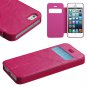 Premium PU Leather Folio Case Cover Wallet w/ Time Window for Apple iPhone 5 5S