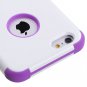 Dual Layer White / Purple Tough Rugged Armor Case Cover for Apple iPhone 6 Plus