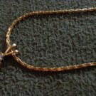 Vintage 18 Inch Gold Venetian Link Chain with CZ Stones, Missing Main Stone