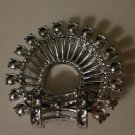 Vintage Silver Toned Semi-Circle Pin