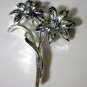 Vintage Toned Flower Brooch Pin