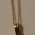 Antique Necklace: Gold Toned Chain with Pearl Pendant