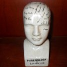 L. N. Fowler Porcelain Phrenology Scientific Head/Bust 6 Inches Tall