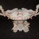 Dresden Style Paint Decorated Porcelain Centerpiece with Cherubs