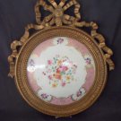 Gorgeous French Style Gold Framed Porcelain Plaque