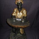 Antique Style Blackamoor Statue Kneeling w/ Shell