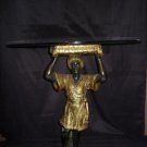 Antique Style Blackamoor Glass Top Table "Standing"