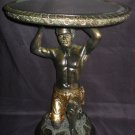 Antique Style Blackamoor Mirror Top Table "Kneeling"