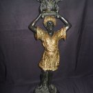Antique Style Blackamoor Statue Holding Ashtray