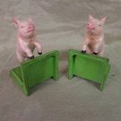 Pair of Cast Iron Pig Book Ends