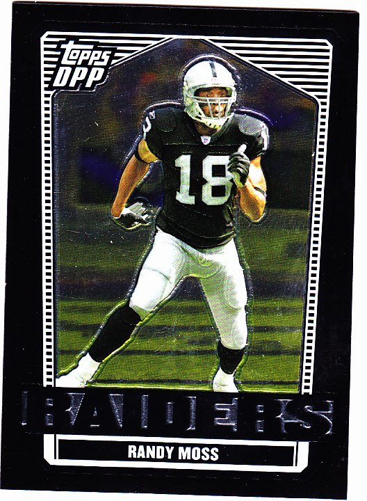 Randy Moss #39 - Raiders 2007 Topps DPP Chrome Silver Refractor Football Trading Card