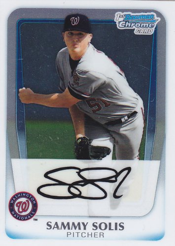 Sammy Solis #BCP106 - Nationals 2011 Bowman Chrome Baseball Trading Card