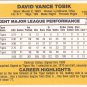 David Vance Tobik #385 - Tigers 1983 Donruss Baseball Trading Card