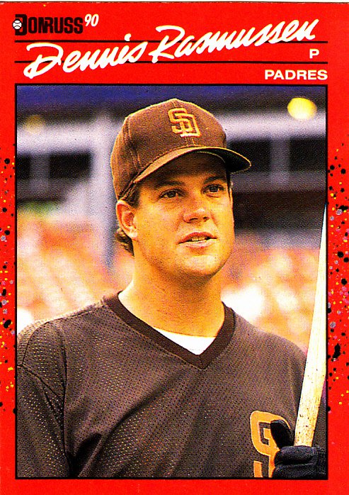 Dennis Rasmussen #420 - Padres 1990 Donruss Baseball Trading Card