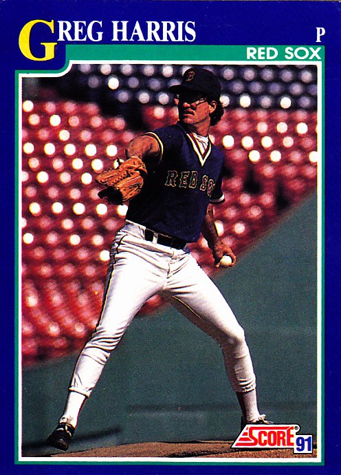 Greg Harris #109 - Red Sox 1991 Score Baseball Trading Card