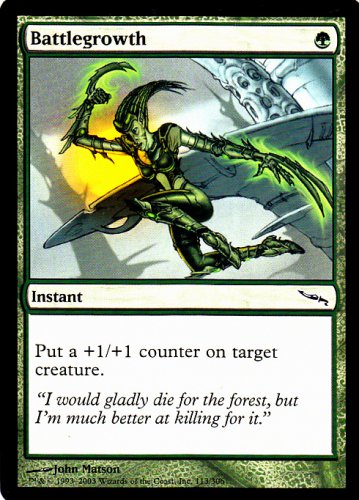Battlegrowth -  Green - Instant - Magic the Gathering Trading Card