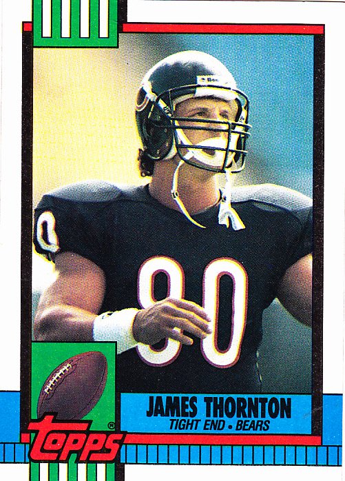 James Thornton #374 - Bears 1990 Topps Football Trading Card