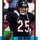 Brad Muster #372 - Bears 1990 Topps Football Trading Card