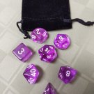7pcs Set Purple Polyhedral Game Dungeons & Dragons Dice - Brand New