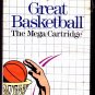 Great Basketball - Sega Master 1987 Video Game - Acceptable