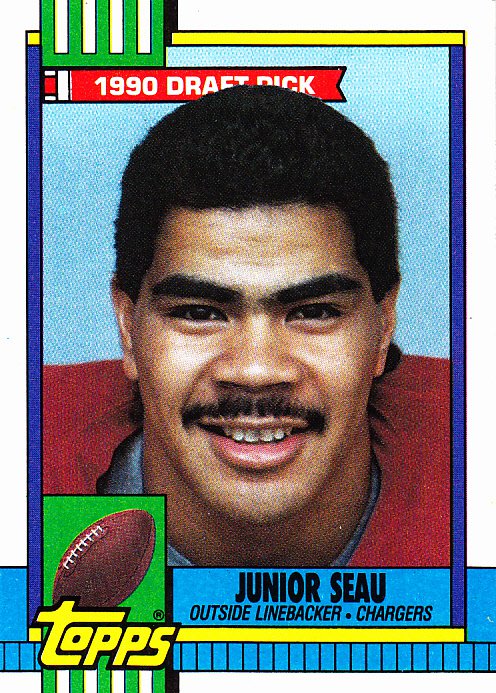 Junior Seau #381 - Chargers 1990 Topps Football Trading Card