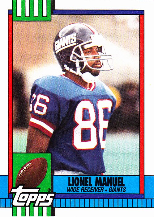Lionel Manuel #64 - Giants 1990 Topps Football Trading Card