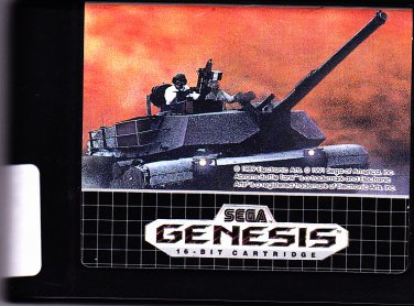 M-1 Abrams Battle Tank Sega Genesis 1991 Video Game - Very Good