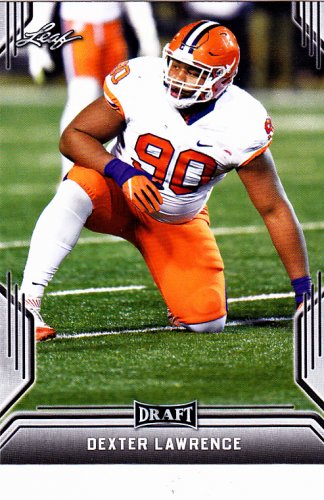Dexter Lawrence #24 - Giants 2019 Leaf Rookie Football Trading Card