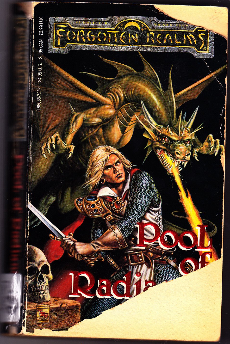 Pool of Radiance (Forgotten Realms) by James M. Ward Paperback Book - Acceptable
