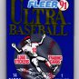 Fleer Ultra 1991 Baseball Cards Factory Sealed Pack