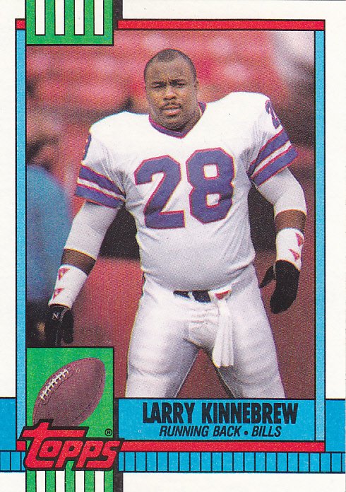 Larry Kinnebrew #210 - Bills 1990 Topps Football Trading Card